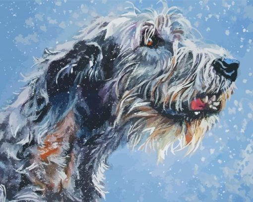 Irish Wolfhound Dog Art Diamond Painting