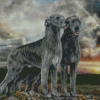 Irish Wolfhound Dog Diamond Painting