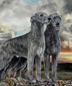 Irish Wolfhound Dog Diamond Painting