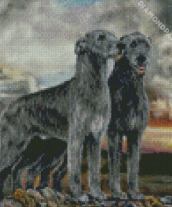 Irish Wolfhound Dog Diamond Painting