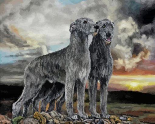 Irish Wolfhound Dog Diamond Painting