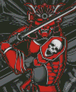 Japanese Skull Warrior Diamond Painting