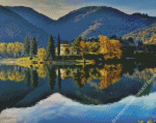 Lake Idro Landscape Diamond Painting