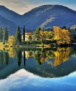 Lake Idro Landscape Diamond Painting