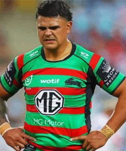 Latrell Mitchell South Sydney Rabbitohs Player Diamond Painting