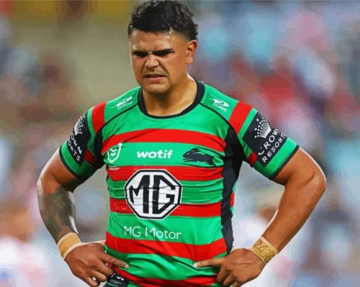 Latrell Mitchell South Sydney Rabbitohs Player Diamond Painting