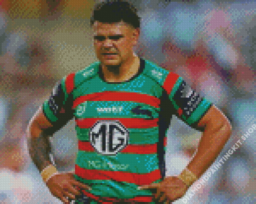 Latrell Mitchell South Sydney Rabbitohs Player Diamond Painting