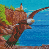 Lighthouse Eagle Diamond Painting