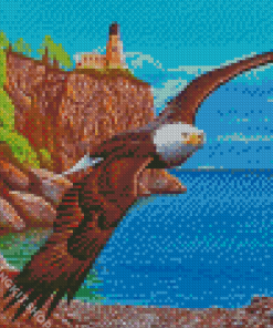 Lighthouse Eagle Diamond Painting