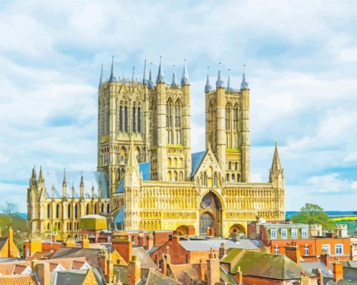 Lincoln Cathedral In England Diamond Painting