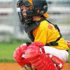 Little Boy Playing Baseball Diamond Painting