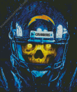 Los Angeles Chargers Skull Art Diamond Painting