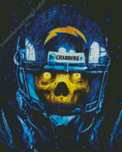 Los Angeles Chargers Skull Art Diamond Painting