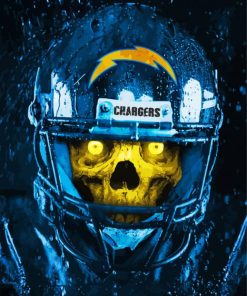 Los Angeles Chargers Skull Art Diamond Painting