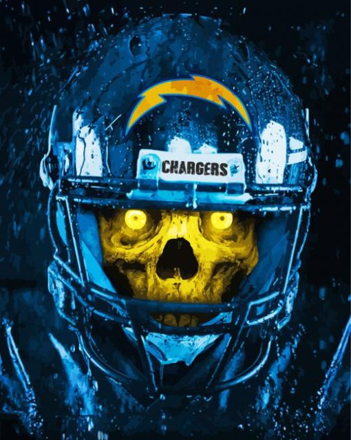 Los Angeles Chargers Skull Art Diamond Painting