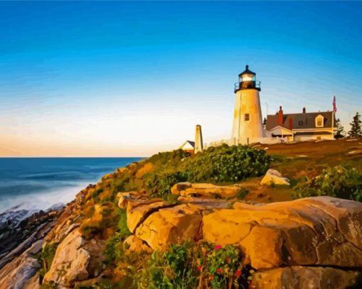 Maine Pemaquid Point Light Diamond Painting