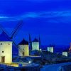 Mancha Windmills And Castle Diamond Painting