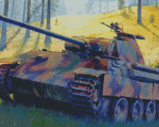 Military Tank Panther Diamond Painting