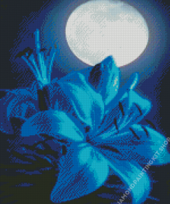 Moon Lily At Night Diamond Painting