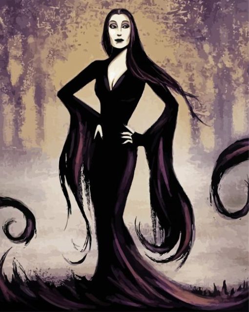 Morticia Addams Art Diamond Painting