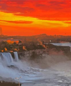 Niagara Falls Sunset Diamond Painting