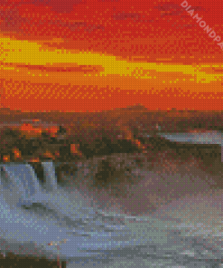 Niagara Falls Sunset Diamond Painting