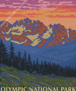 Olympic National Forest Park Poster Diamond Painting