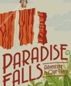 Paradise Falls California Poster Diamond Painting