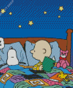 Peanuts Christmas At Night Diamond Painting