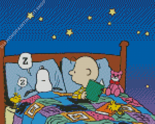 Peanuts Christmas At Night Diamond Painting