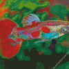 Pigeon Blood Guppy Male Fish Diamond Painting