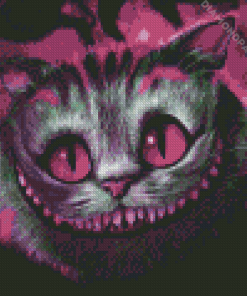 Pink Cheshire Cat Diamond Painting