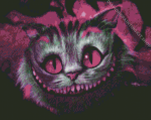 Pink Cheshire Cat Diamond Painting