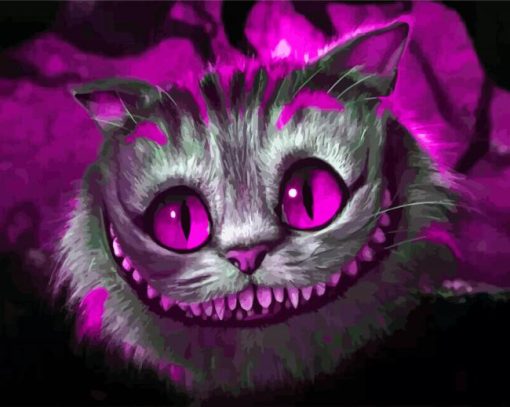 Pink Cheshire Cat Diamond Painting