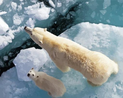 Polar Bear Cub Diamond Painting