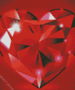 Red Diamond Heart Diamond Painting