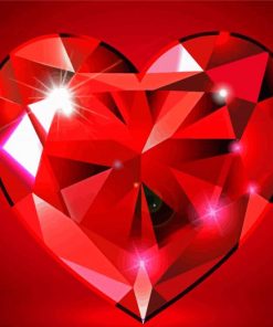 Red Diamond Heart Diamond Painting