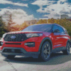 Red Ford Explorer Diamond Painting