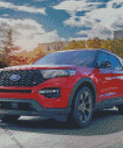 Red Ford Explorer Diamond Painting