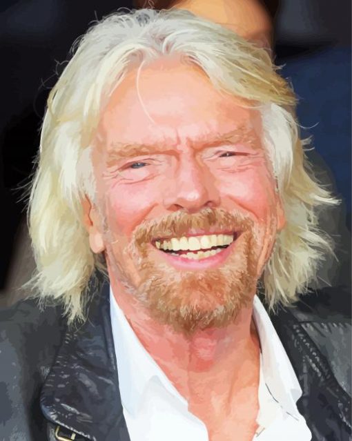 Richard Branson Laughing Diamond Painting