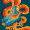 Roller Skates Illustration Diamond Painting