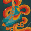 Roller Skates Illustration Diamond Painting