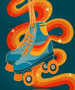 Roller Skates Illustration Diamond Painting