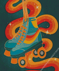 Roller Skates Illustration Diamond Painting