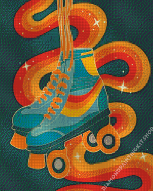 Roller Skates Illustration Diamond Painting