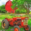 Rusty Red Tractor Diamond Painting