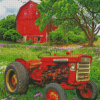 Rusty Red Tractor Diamond Painting