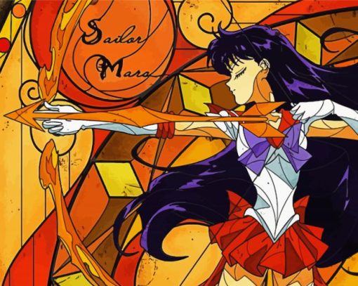 Sailor Mars Anime Girl Diamond Painting