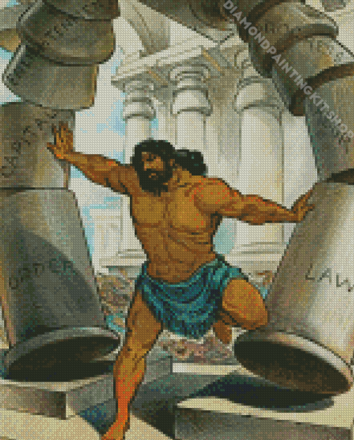 Samson And Pillars Diamond Painting