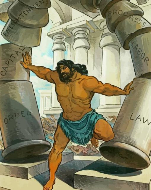 Samson And Pillars Diamond Painting